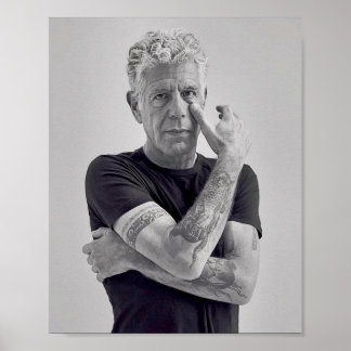 Póster genial anthony bourdain