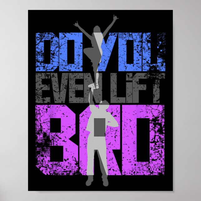 Póster Genial ¿De Verdad Levantas Hermano Cheerleading ,  (Frente)