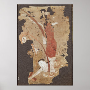 Póster Genie volador o, Apsaras, de Dunhuang