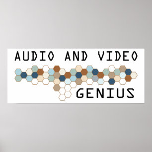 Póster Genio audio y video