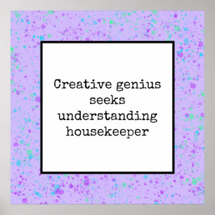 Póster Genio Creativo Busca Entender A Po Del Ama De Casa