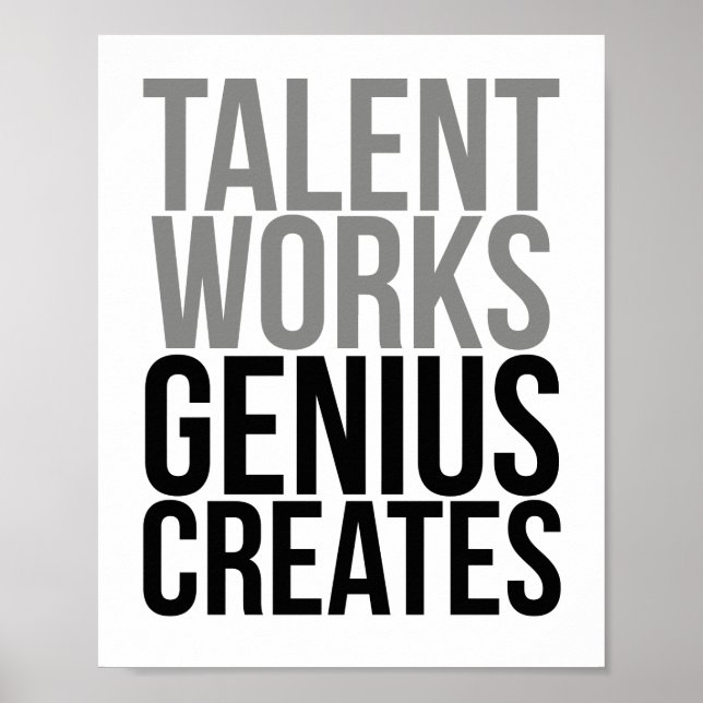 Póster Genio de Talent Works crea (Frente)