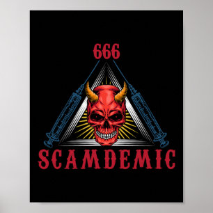 Póster Genio del diablo del científico loco de Halloween
