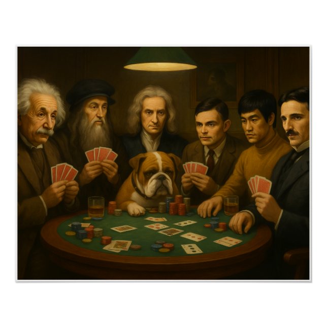 poster "Genius at the Card Table" (Anverso)