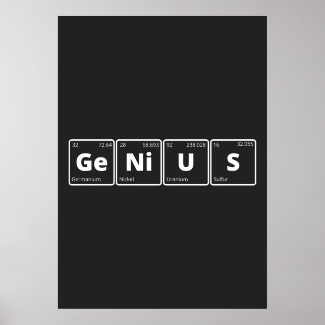Póster Genius - Periodic Table (Frente)