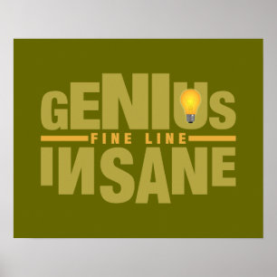 Póster GENIUS VS poster personalizado INSANE