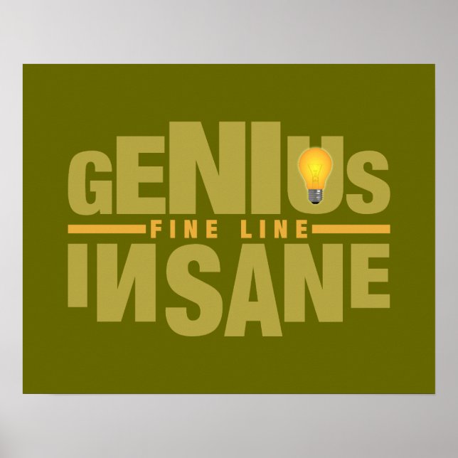 Póster GENIUS VS poster personalizado INSANE (Frente)