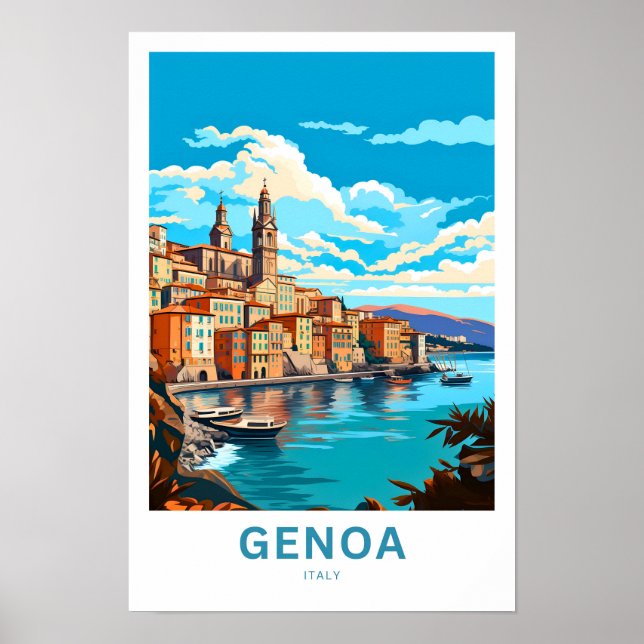 Póster Genoa Italia Viaje Imprimir (Frente)