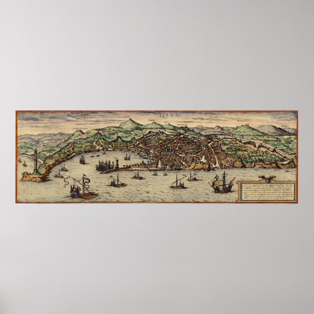 Póster Genoa Italy circa 1560 Poster (Frente)