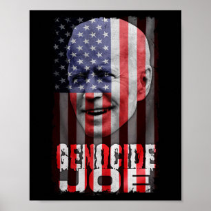 Póster Genocidio Joe Biden Anti Biden Vampiro Bandera Ame