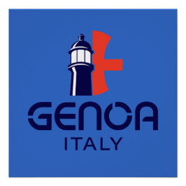 Póster Génova Italia Europa