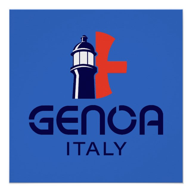 Póster Génova Italia Europa (Anverso)