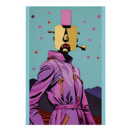 Póster Gente Automática - Arte Surrealista de Ken Gage