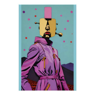 Póster Gente Automática - Arte Surrealista de Ken Gage