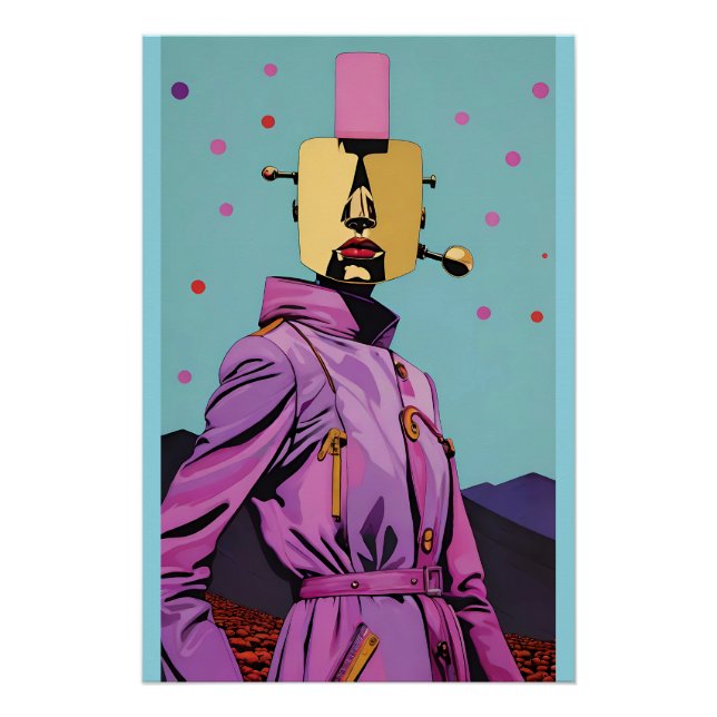 Póster Gente Automática - Arte Surrealista de Ken Gage (Anverso)