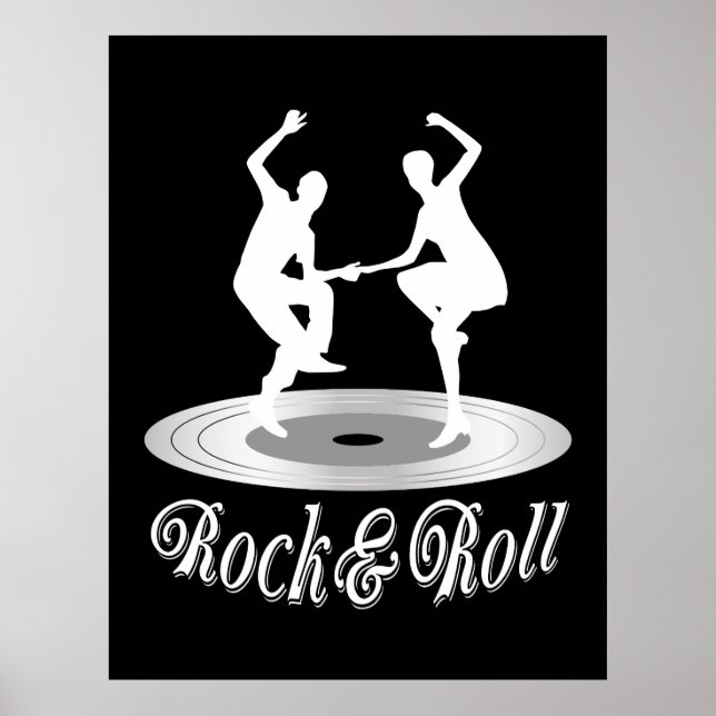 Póster Gente bailando rock y roll (Frente)
