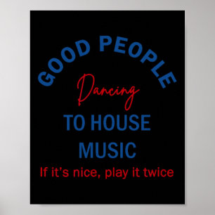 Póster Gente Buena Bailando Música En Casa