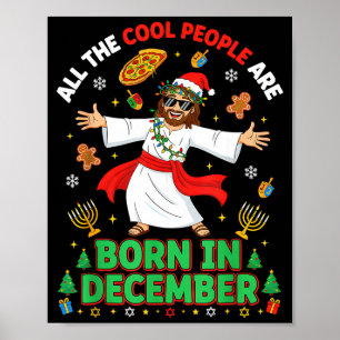 Póster Gente Cool De Navidad Nace En Diciembre Jesus B
