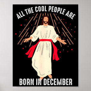 Póster Gente Cool Nace En Diciembre Cristiano Navidad