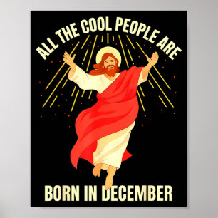 Póster Gente Cool Nace En Diciembre Cristiano Navidad