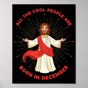 Póster Gente Cool Nacida En Diciembre Cumpleaños Divertid