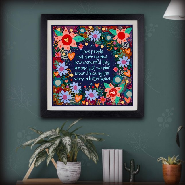Póster Gente de amor cita Bonito floral inspiradora (Subido por el creador)