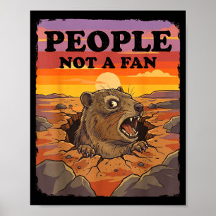 Póster Gente de damán grumpy No soy un gran fan Divertido