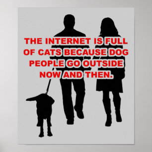 Póster Gente de gatos contra gente de perros cartel diver