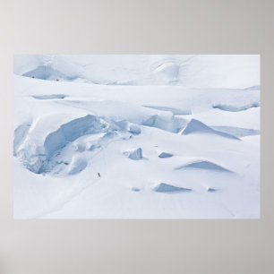 PÓSTER GENTE EN TIERRA CUBIERTA DE NIEVE DURANTE EL DÍA