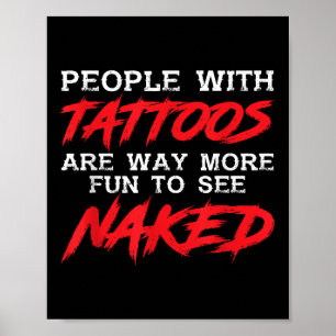 Póster Gente Graciosa Con Tatuajes _ Tattooed Tatto _ Tat