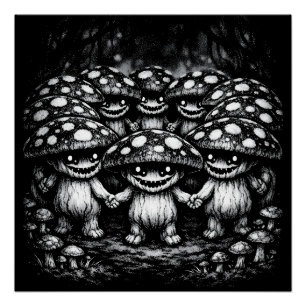 Póster Gente Hongo • Criaturas del Bosque por BurnsInHell