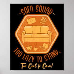 Póster Gente Perezosa Siesta Holgazanería Sofá Squad Nave