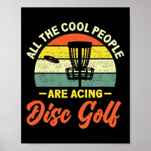 Póster Gente Retro Genial Dominando el Disc Golf