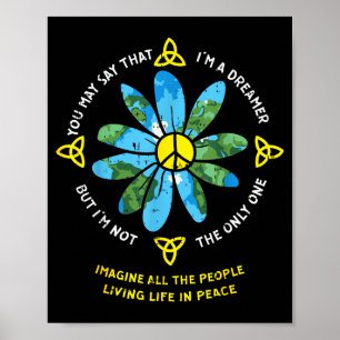 Póster Gente Viviendo la Vida en Paz Vintage Hipe Hombres