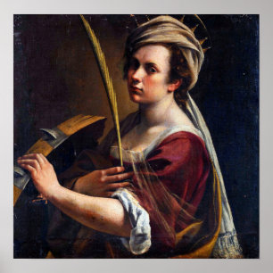 Póster Gentileschi - Autorretrato