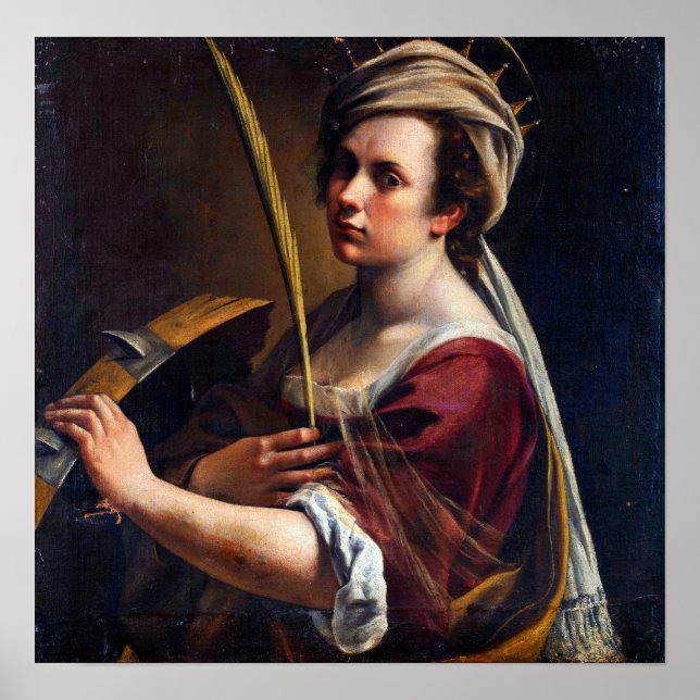 Póster Gentileschi - Autorretrato (Frente)