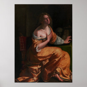 Póster Gentileschi - Autorretrato como María Magdalena