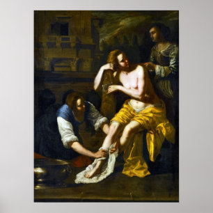 Póster Gentileschi - Betsabé en su baño 1638