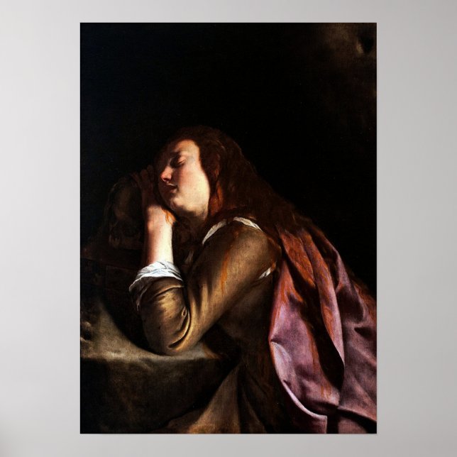 Póster Gentileschi - Penitenciario Magdalene (Frente)