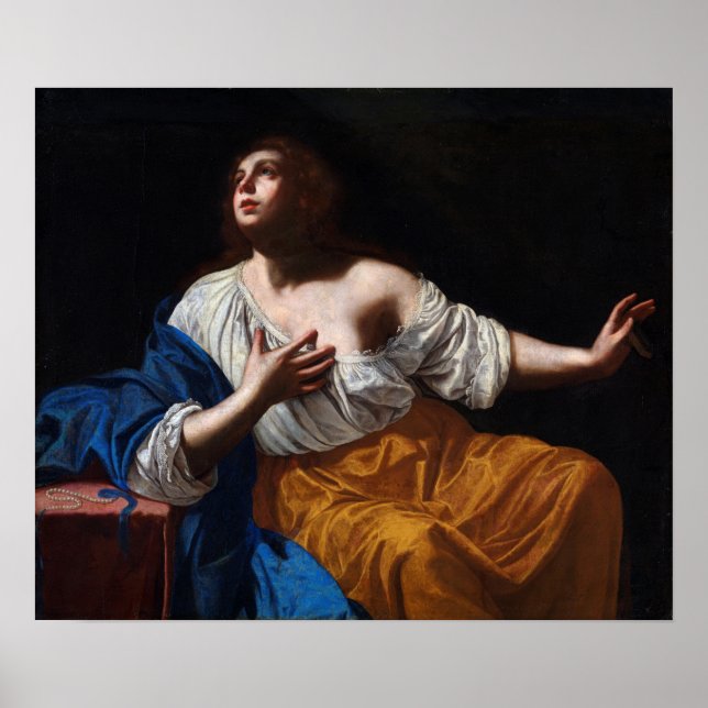 Póster Gentileschi - Penitent Magdalene (Frente)