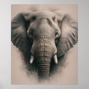 Póster Gentle Elephant Gaze