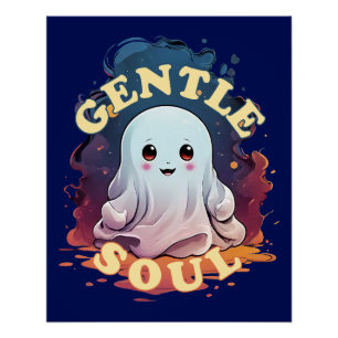 Póster Gentle Soul Kawaii Ghost