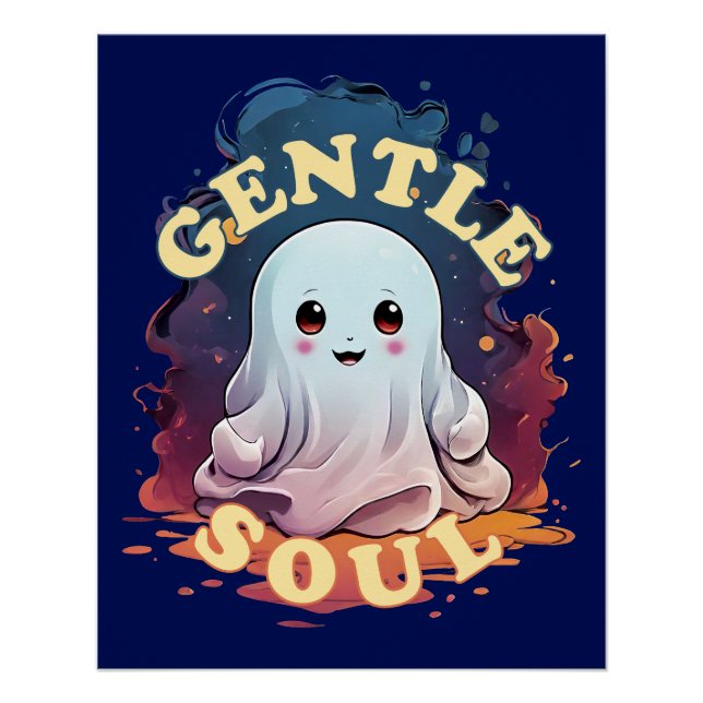 Póster Gentle Soul Kawaii Ghost (Anverso)