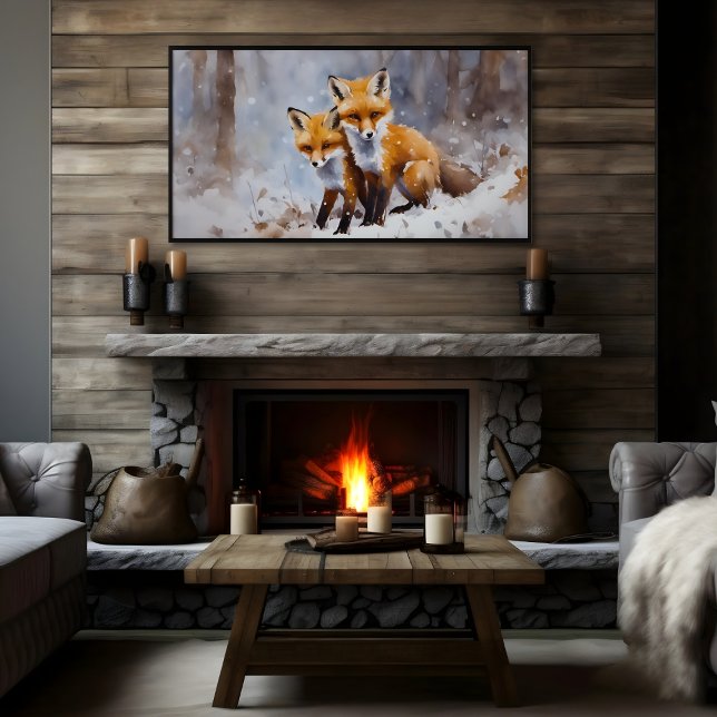 Póster Gentle Winter Foxes Print | Samsung Frame TV Art (Subido por el creador)