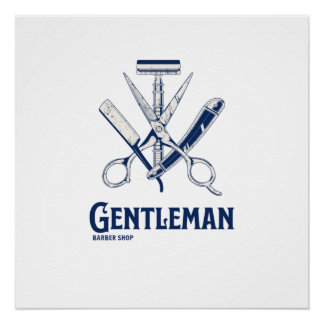 Póster Gentleman Barber Shop