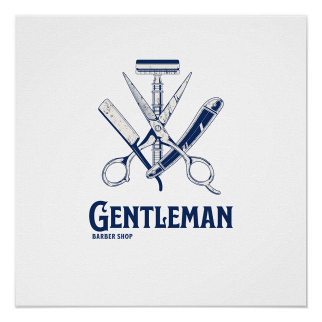 Póster Gentleman Barber Shop (Anverso)
