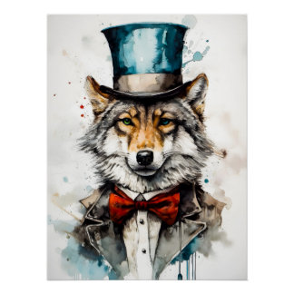 Póster Gentleman Wolf