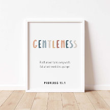 Gentlenidad el fruto del poster espiritual