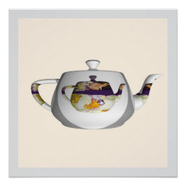 Póster Geo Pattern Double Teapot