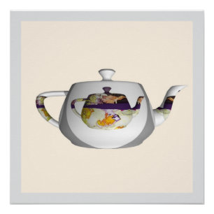 Póster Geo Pattern Double Teapot